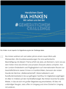 Screenshot Generationen Challenge Video Ria Hinken